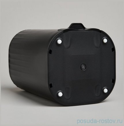 Подставка для ножей 13,6 х 14,6 х 23 см с точильным камнем чёрная Agness  / 378418