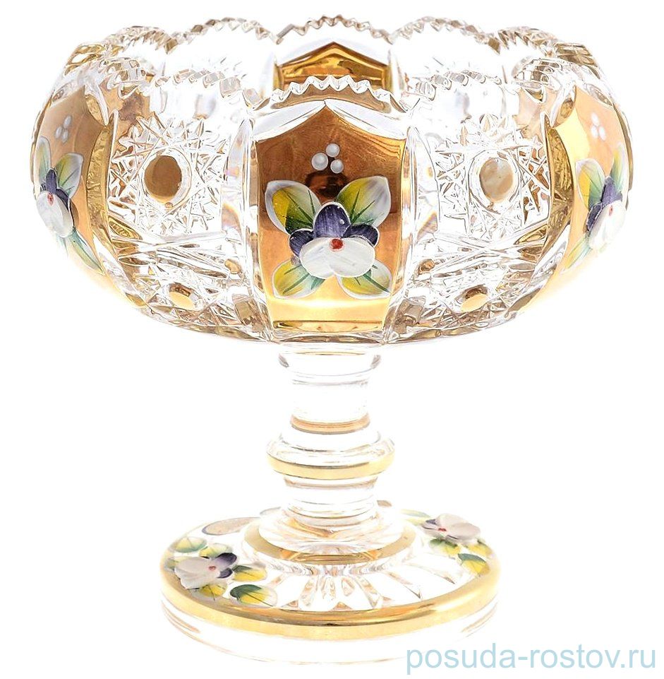 Вазочка 13 см н/н "Хрусталь с золотом" / 049196