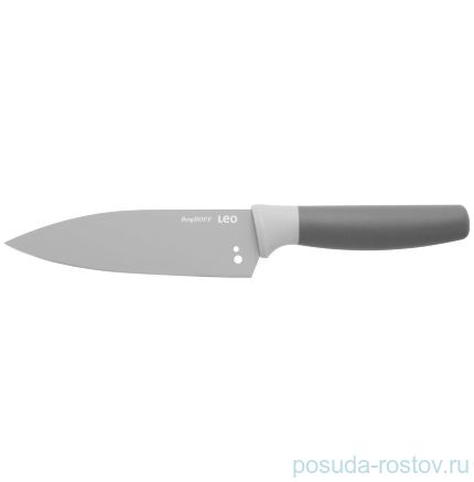 Поварской нож 14 см с отверстиями для очистки розмарина серый &quot;Leo&quot; / 162590