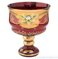 Конфетница 16 см н/н красная &quot;Star Crystal /Лепка&quot; / 106178