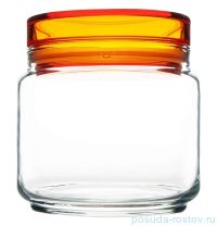 Банка для сыпучих продуктов 500 мл с оранжевой крышкой  &quot;Колорлишес&quot;  / 161790