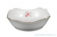 Салатник 17 см квадратный &quot;Рококо /577 /Серая роза /золото&quot; / 127651