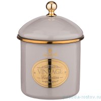 Банка для сыпучих продуктов 9 х 9 см эмалированная 500 мл серая &quot;Agness /Тюдор&quot; / 209842
