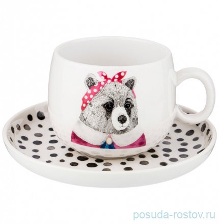 Чайная пара 450 мл 1 шт &quot;Fashion Animals /Медведица&quot; / 213577