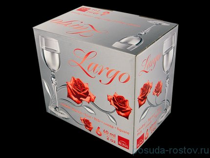 Рюмки 60 мл 6 шт &quot;Ларго /Золотая отводка&quot; / 018502