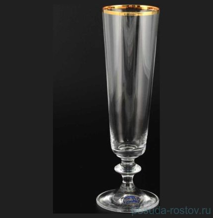 Бокалы для шампанского 205 мл 6 шт &quot;Белла /Отводка золото /20746&quot; / 101380
