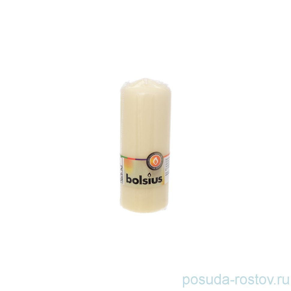 Свеча столбик 15 х 5,8 см "Кремовая /Bolsius"  / 257277