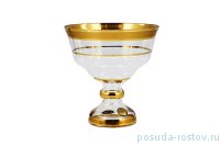 Конфетница 13 см н/н &quot;Матовая полоса /золото&quot; SC  / 135940