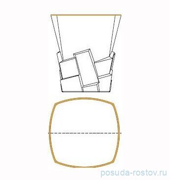 Стаканы для виски 310 мл 6 шт &quot;Crack /Отводка золото&quot; / 314205