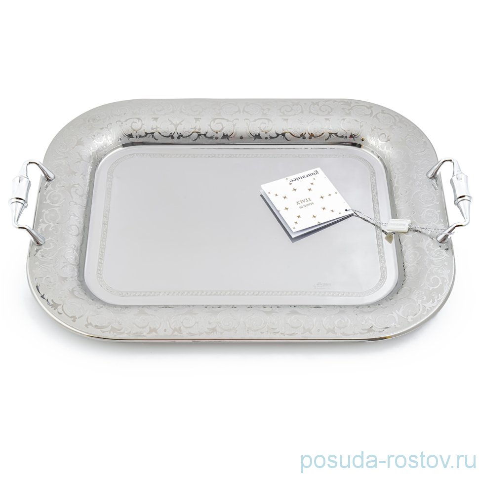 Поднос 50 x 36 см прямоугольный с ручками "Claire Steel" / 247660