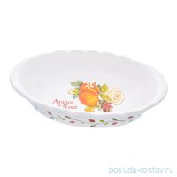Блюдо для запекания 28 х 18 см овальное &quot;Artigianato ceramico /Апельсин и роза&quot; / 228188