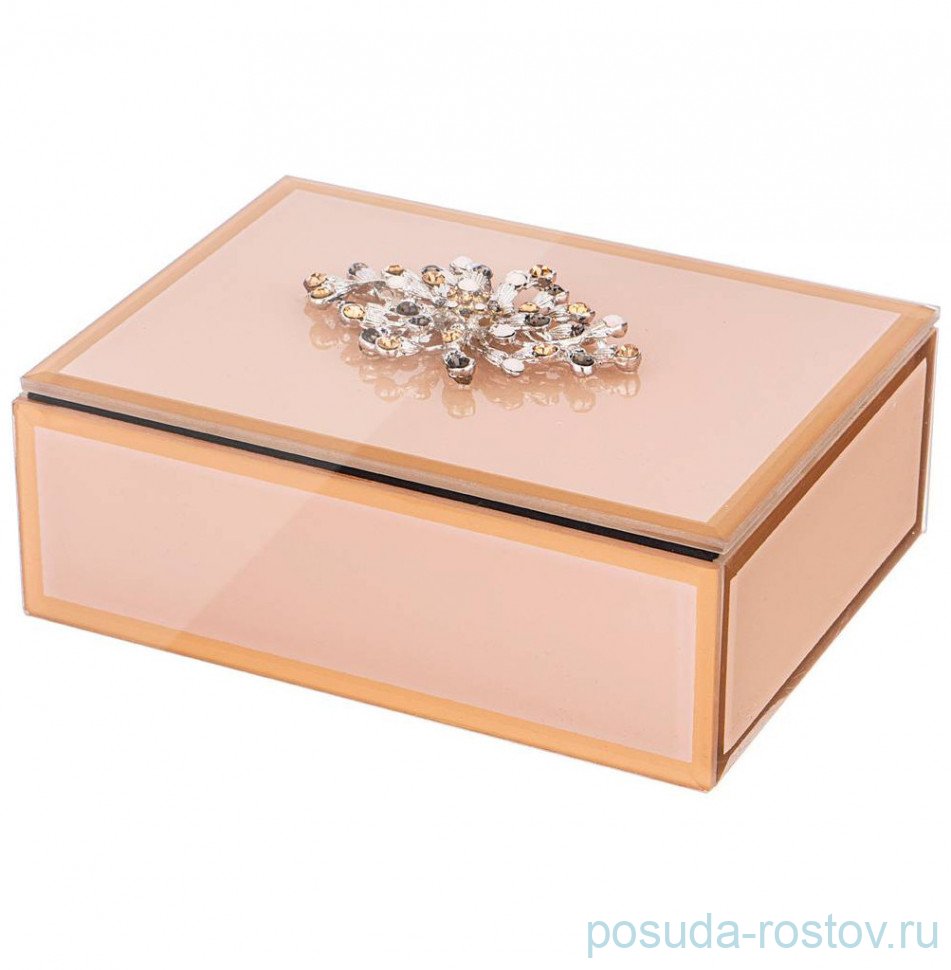 Шкатулка 16 х 12 х 8 см бежевая "Brooch" / 271711