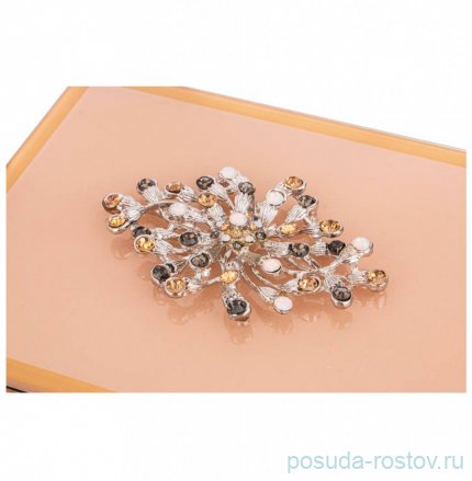 Шкатулка 16 х 12 х 8 см бежевая &quot;Brooch&quot; / 271711