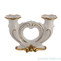 Подсвечник 14 см 2-х рожковый &quot;Престиж /Золотая отводка&quot; / 222580