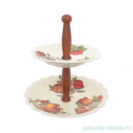 Этажерка 2-х ярусная h-32 см &quot;Artigianato ceramico /Гранат&quot; (22, 29 см) / 233029