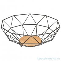 Фруктовница 28 х 10 см black Agness / 335320