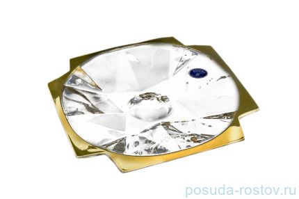 Ваза для конфет 21 см плоская &quot;Метрополитэн /Золотой кант&quot; / 096285