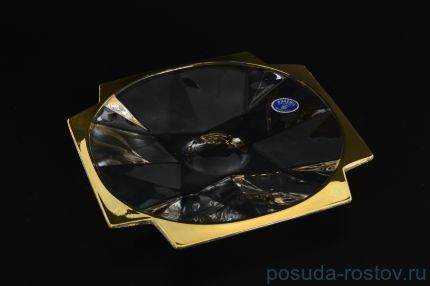 Ваза для конфет 21 см плоская &quot;Метрополитэн /Золотой кант&quot; / 096285