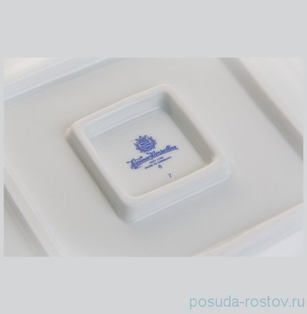 Салатник 26 см квадратный &quot;Роза /Золото&quot; / 015875
