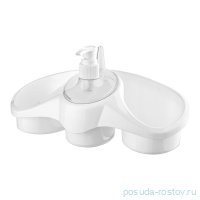 Подставка для губки с дозатором / ассорти  / 293807