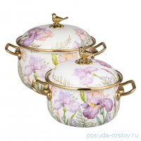 Набор кастрюль 4 предмета (2,1 и 3,8 л) эмалированные &quot;Irises&quot; / 375264