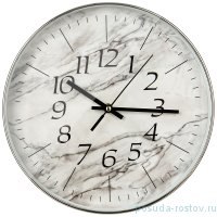 Часы настенные 30,5 х 30,5 х 4,5 см белые &quot;MARBLE&quot; / 268857