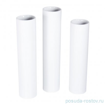 Подсвечник 3 шт (20,5, 22,5, 24 см) белый &quot;PORCELAIN CANDLES&quot; / 163452