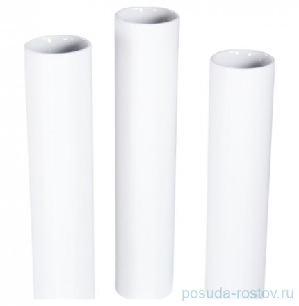 Подсвечник 3 шт (20,5, 22,5, 24 см) белый &quot;PORCELAIN CANDLES&quot; / 163452