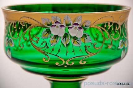 Ваза для конфет 17 см н/н &quot;Лепка зелёная&quot; / 026839