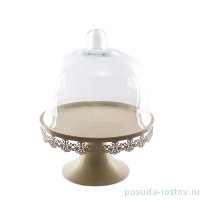 Блюдо н/н с крышкой бежевое &quot;Royal Classics /Кружева&quot; / 154177