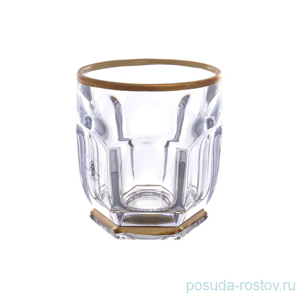 Стаканы для виски 250 мл 6 шт "Сафари /Отводка золотом" AS Crystal / 201626