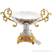 Конфетница 20 см н/н с ручками / 131447