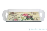 Поднос прямоугольный с ручками &quot;Цветы&quot; / 140291