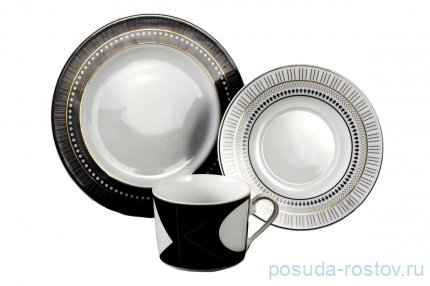 Чайная пара 250 мл с тарелкой &quot;Дженни /Art Deco /G842 золото&quot; / 163408