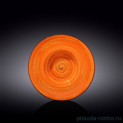 Тарелка 22,5 см глубокая оранжевая &quot;Spiral&quot; / 261579