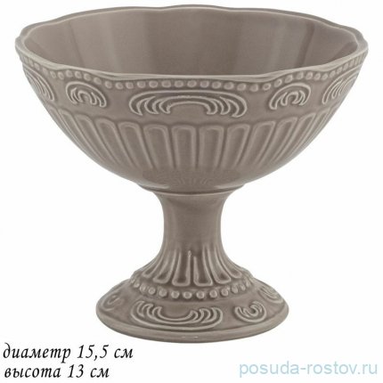 Конфетница 15,5 см н/н серый &quot;бавария&quot; (подарочная упаковка) / 357248