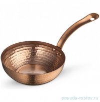 Сковородка 12 х 4,5 см глубокая круглая мини с одной ручкой для подачи &quot;Hammered&quot;     / 370337