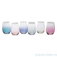 Стаканы для воды 560 мл 6 шт &quot;Полло /Ассорти /Отводка золото&quot; / 169578