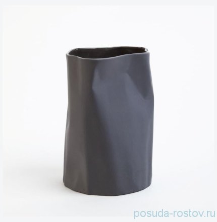 Ваза для цветов 19,5 см серая &quot;BENT&quot; / 163391