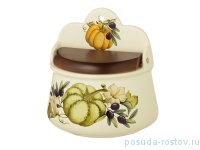 Банка для сыпучих продуктов 18 см с деревянной крышкой &quot;Artigianato ceramico /Тыква&quot; / 149389