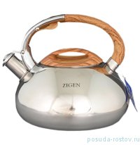 Чайник нерж  сталь  коричневая крышка и ручка &quot;Zigen&quot; / 088491