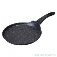 Блинница 22 х 2 см с антипригарным покрытием black marble Agness / 367856