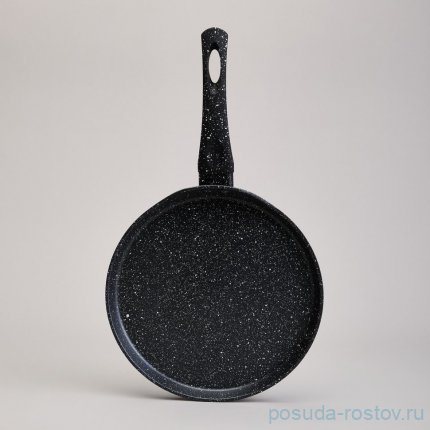 Блинница 22 х 2 см с антипригарным покрытием black marble Agness / 367856