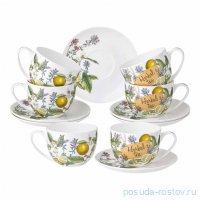 Набор чайных пар 330 мл 6 шт &quot;Fruit basket /Herbal tea&quot; / 349093