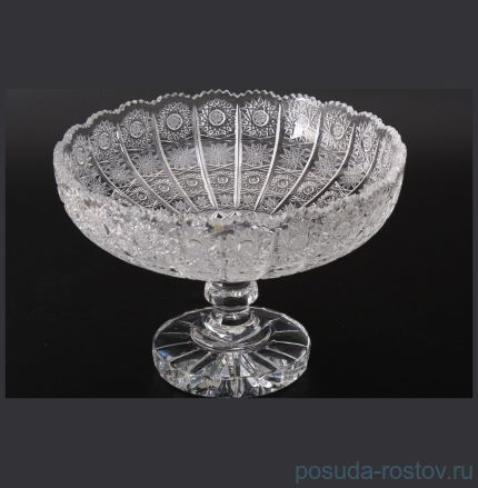 Ваза для фруктов 35 см н/н &quot;Glasspo /Хрусталь резной&quot; / 006684