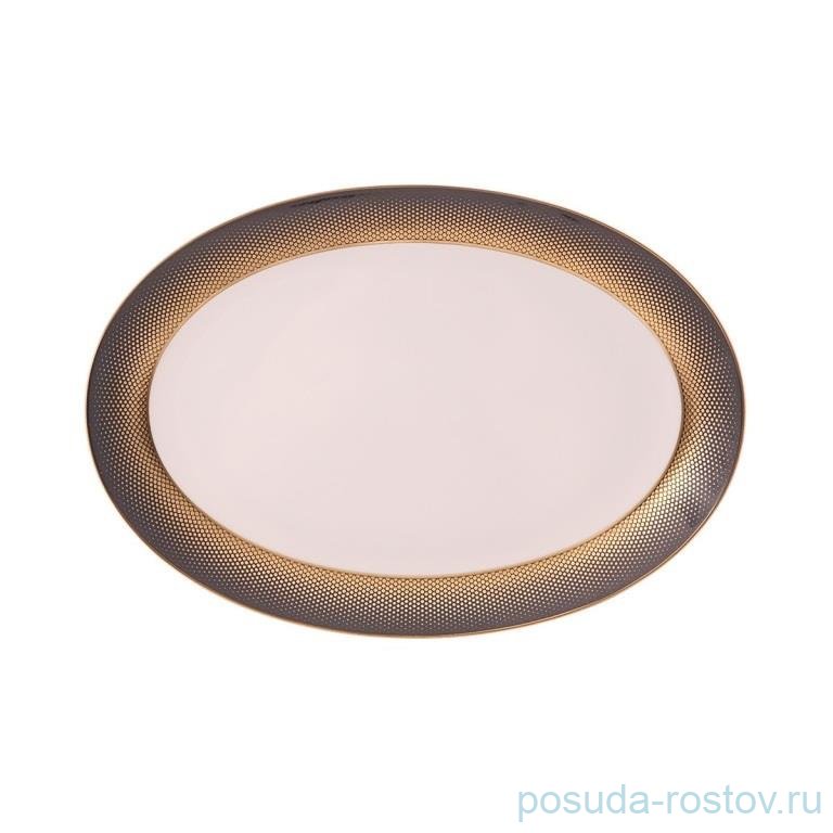 Блюдо 35 см овальное "Deluxe shape /Rio black gold" / 340670