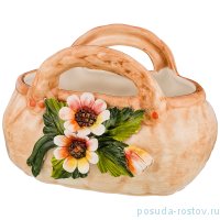 Корзинка 20 х 12 х 14 см &quot;Цветы&quot; / 171894