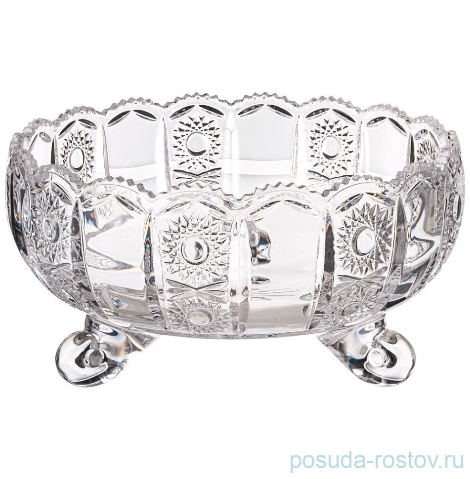 Конфетница 22 х 12 см на 3-х ножках "Muza crystal" / 329052