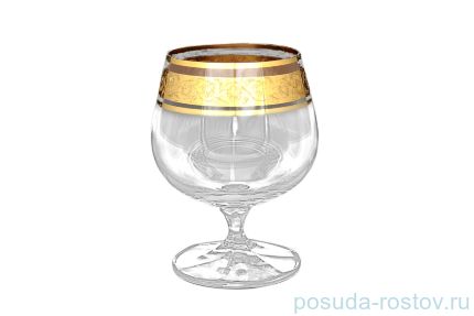 Бокалы для бренди 250 мл 6 шт &quot;Кристина /Цветочный узор на золоте&quot; / 038704