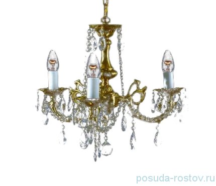 Люстра 3 рожковая хрусталь /бронза &quot;Роял&quot; / 035984